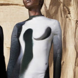 Weird Puss Gradient Women Maxi Dress Skinny Stretchy Long Sleeve O-Neck Trend Bodycon