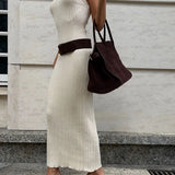 Women's Sleeveless Turtleneck Maxi Dress