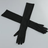 Lace Corset Patchwork Skirt And Gloves Set