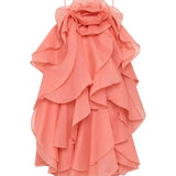 Solid Spliced Appliques Loose Mini Dress