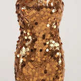 Sequins Strapless Bodycon Mini Dress