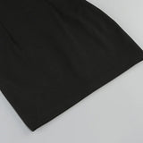 Black Tube Mini Dress With Large Red Bow Detachable Sleeves