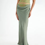 Women's Printed Spaghetti Strap Maxi Skirt Set