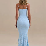 Spaghetti Strap Backless Maxi Dress