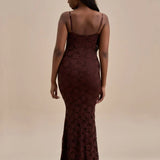 Spaghetti Strap Backless Maxi Dress