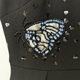 Diamond Sequin High Waist Mini Dress