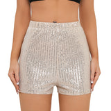 Bling Metallic Shorts for Women Skinny Party Nightclub Dance Bottoms