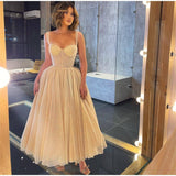 Spaghetti Straps Shinny Sequins Evening Party Dress