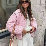 Pink Printed Cotton Coat