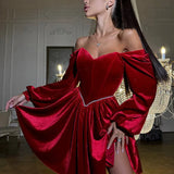 Velvet Strapless Mini Dress Off Shoulder Party Outfit