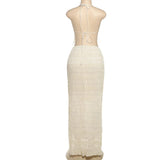 Chiffon Skirt Suit Spaghetti Strap Top and Long Skirt