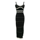 Striped Knit Midi Dress