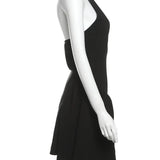 Above Knee Solid Halter Neck Mini Dress