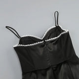 Solid Fit And Flare Spaghetti Strap Mini Dress