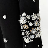 Long Sleeve Luxurious Beaded Maxi Dress