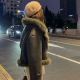 Faux Suede Leather Jacket