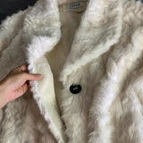 Large Lapel Shaggy Faux Fur Long Jacket