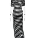 Black Polka Dot Off-shoulder Maxi Dress