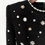 Long Sleeve Luxurious Beaded Maxi Dress
