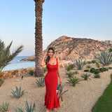 Crochet Maxi Dress with Ruffle Trim