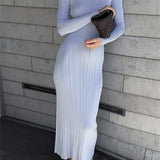 Ribbed Long Sleeve Maxi Dress