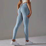 Woman High Waist Yoga Pants Running Elastic Tights Female Sportswear Sports Leggings