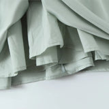 Stain Pleated Ruched Strap Bow Folds Hem Mini Dress