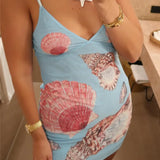 Spaghetti Strap Floral Print Mini Dress