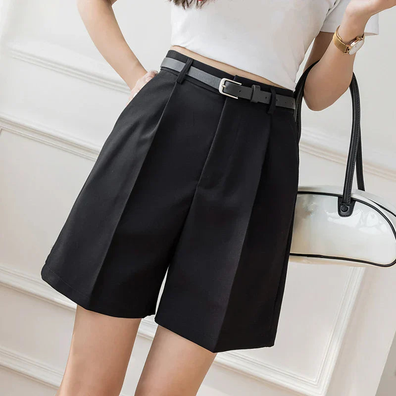 Women's Suit Shorts Spring 2025 New High Waist Straight Loose Trousers Shorts