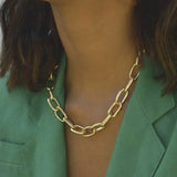 Clavicle Short Punk Gold Big Chains Gothic Jewelry Pendant Choker Valentine's Necklake