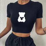 Girls Graphic Hot Girl Crop Tops Fairy Grunge Crop Top