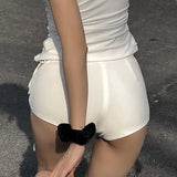 Hot Girl Mini Low Rise Lace-up Korean Casual Slim Short