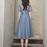 Sexy Lace Prom Dresses  High Neck Party Graduation Dress Robe