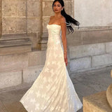 Print Wrap Waist Sling Slash Neck Slim Sleeveless Backless Fashion Party Dresses Maxi Dress