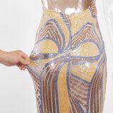 Sexy Slip Long Golden Prom Dress