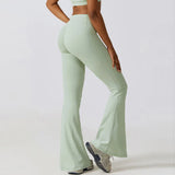 Flared Gym High Waist Dance Push Up Tights Breathable Yoga Clothes Sports Leggings
