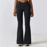 Flared Gym High Waist Dance Push Up Tights Breathable Yoga Clothes Sports Leggings