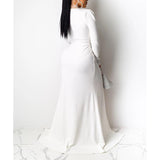 Women Diamonds Long Sleeve Party Dress