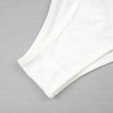 Strapless Mesh White A Line Maxi Long Dress