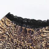 Leopard Print Two-Piece Cami Flare Pantsuit