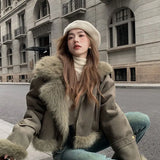 Faux Suede Leather Jacket