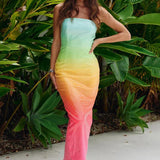 Sequin Ombre Midi Dress