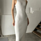 Women's Sleeveless Turtleneck Maxi Dress