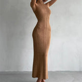 Women's Sleeveless Turtleneck Maxi Dress