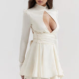 White Satin Mini Dress