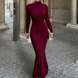Turtleneck Maxi Dress
