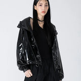 Stylish Gothic Faux Leather Overcoat Jacket