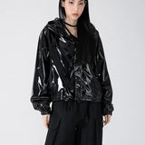 Stylish Gothic Faux Leather Overcoat Jacket
