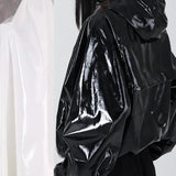 Stylish Gothic Faux Leather Overcoat Jacket
