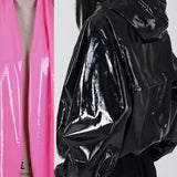 Stylish Gothic Faux Leather Overcoat Jacket